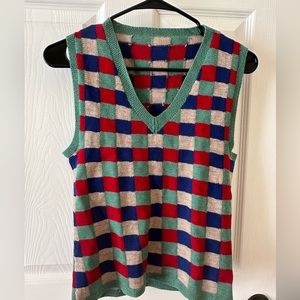 Handmade checkered sweater vest